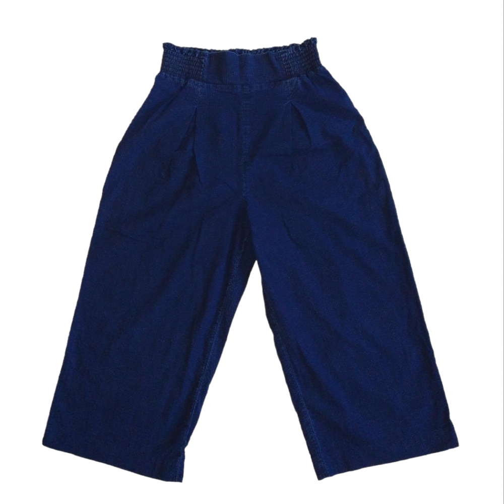 A New Day High Waist Wide Leg Crop Indigo Pull On Pants Size Medium